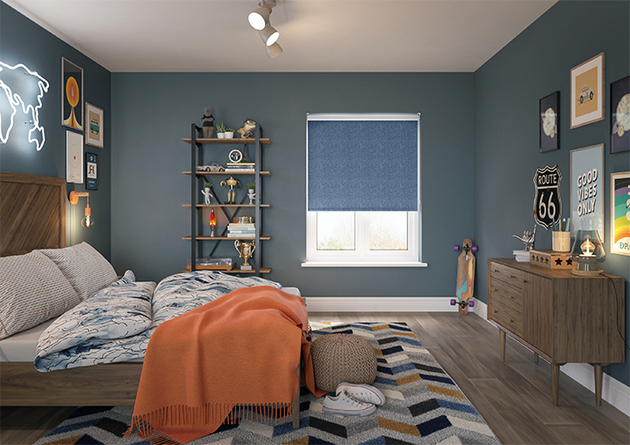 Chevron Stripe, Rich Blue - Twist&Fit Roller Blind - Image 8